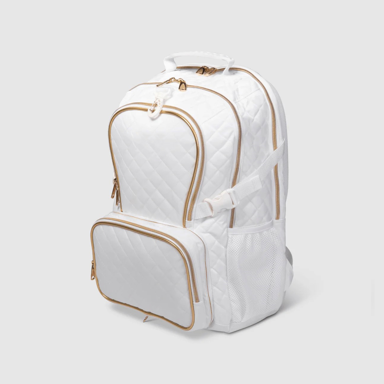 white-quilted-gold-backpack