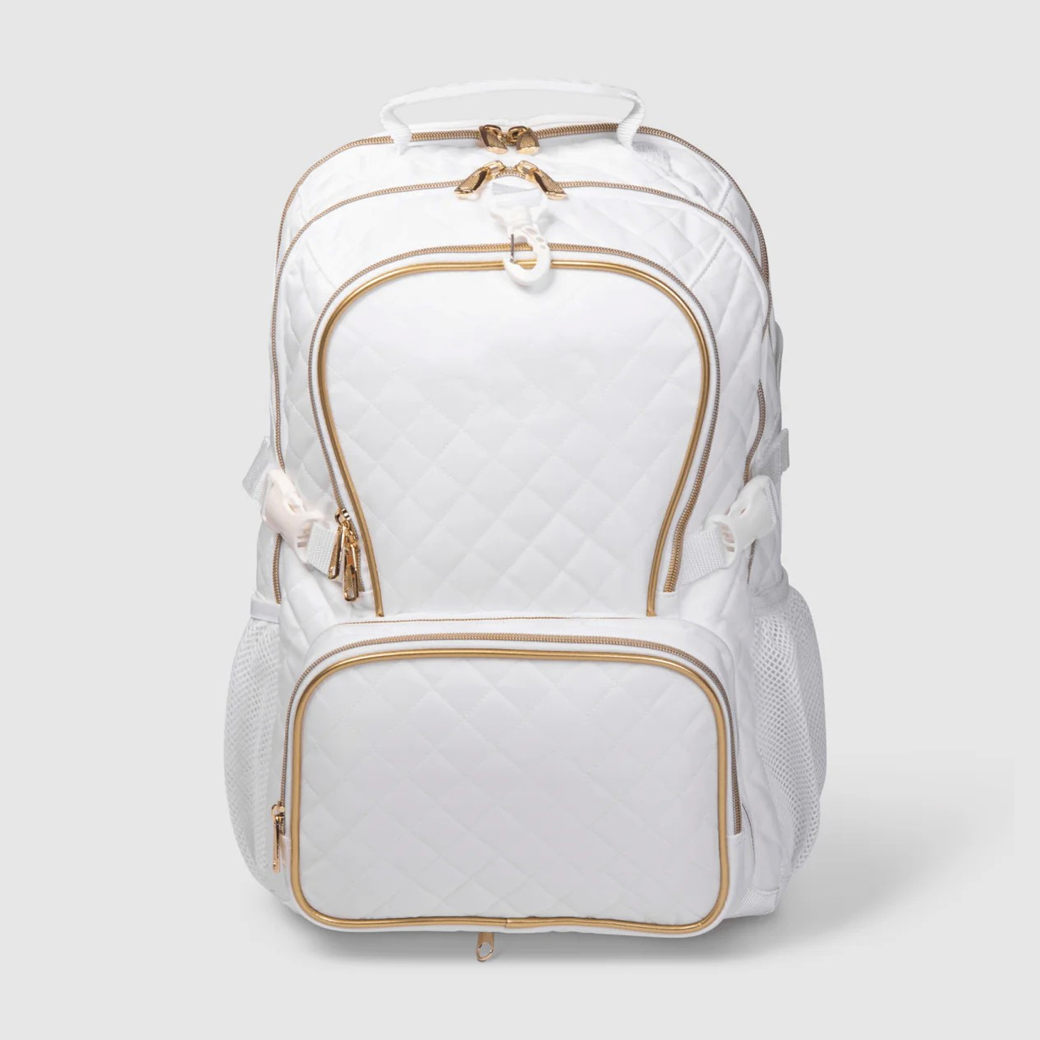 white-quilted-gold-backpack
